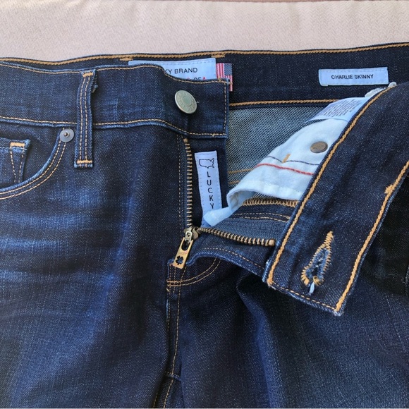 Lucky Brand Nade in USA Charlie Mid-Rise Skinny Jeans Dark Blue 6/28 Ankle - Picture 10 of 16